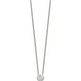 thumbnail image 2 of Sterling Silver Bezel 8mm Cz Necklace (16 X 8) Made In Thailand qg5413-16, 2 of 5