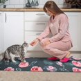 thumbnail image 3 of Pioneer Flower Floral Print Pattern Kitchen Rugs Sets Of 2,Anti Fatigue Kitchen Mat Rugs Non Slip Washable,Decorative Kitchen Floor Mats for Kitchen,Sink,Laundry,17"x30"+17"x47", 3 of 7