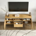 thumbnail image 3 of Dextrus Farmhouse TV Stand Wood TV Media Console Entertainment Center with LED Lights for TVs Up to 65 inch, 3 of 7