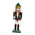 thumbnail image 4 of veasfak Christmas Decor Crafts Tabletop Decoration Table Centerpiece Nutcracker Figurine Green, 4 of 9
