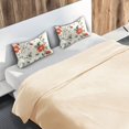 thumbnail image 5 of Yayeee Pillowcase Queen Size Set of 2 Satin Wrinkle Resistant Pillow Case, Red and White Floral Pattern, 5 of 7