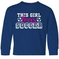thumbnail image 3 of Inktastic This Girl Loves Soccer Long Sleeve Youth T-Shirt, 3 of 5