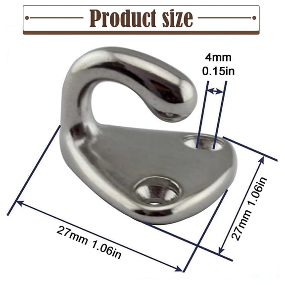 Stainless tarpaulin hooks for outdoor fasteners trailers