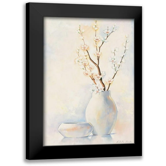 Boucher, Nathalie 11x14 Black Modern Framed Museum Art Print Titled - White vase I