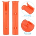 thumbnail image 3 of Uxcell Wall Mount Nylon Fishing Rod Holder Bracket 6 Pack with 12 Ball Elastic Cords, Orange, 3 of 6
