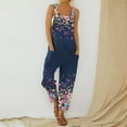thumbnail image 2 of Fesfesfes Jumpsuit for Women Pants Overalls Rompers Printed Buttons Suspender Jumpsuit, 2 of 5