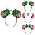 thumbnail image 5 of 3 uds. Diadema de decoración navideña, diadema para niños de Mickey, diadema con purpurina, adorno para fiesta, evento y vacaciones, 5 of 5