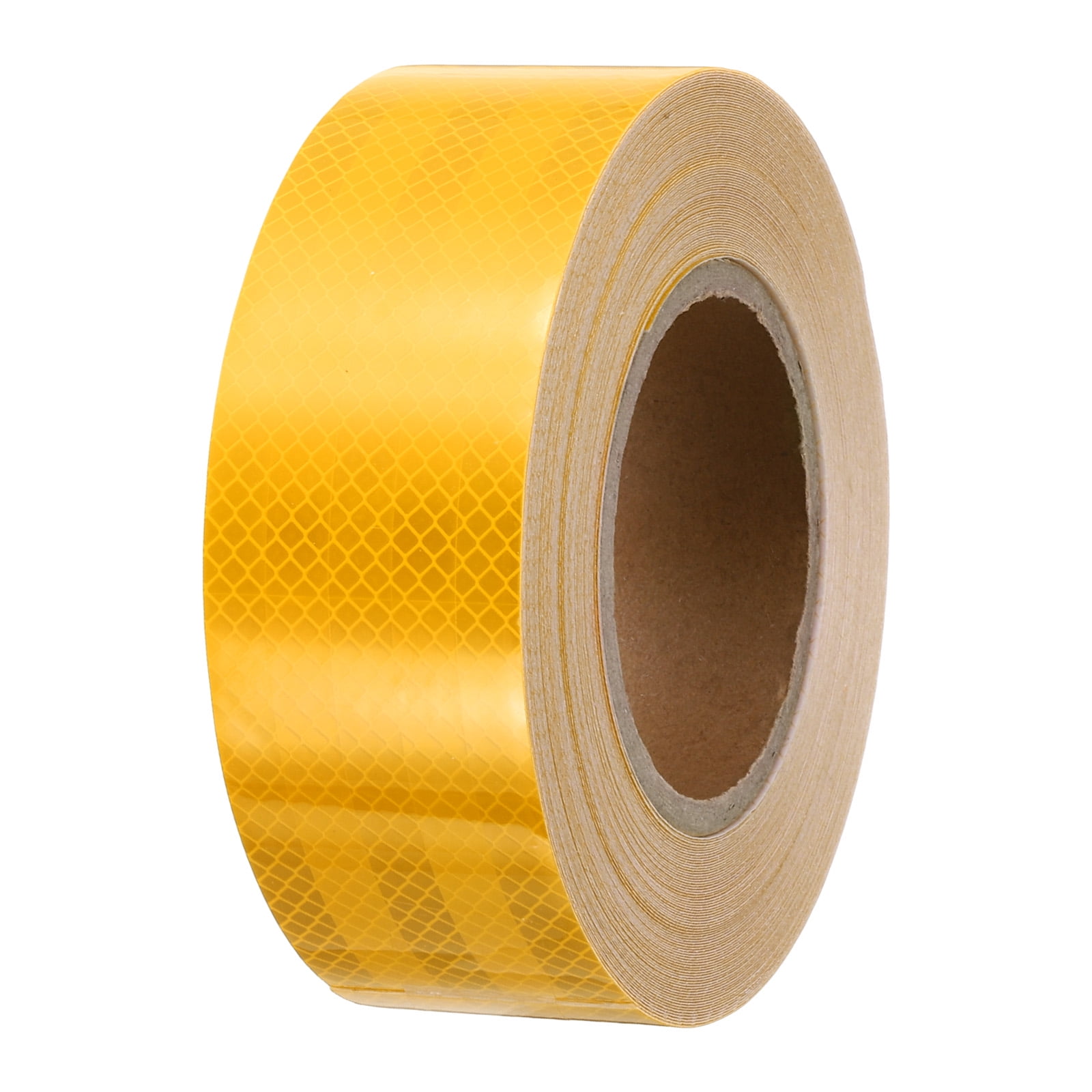 Uxcell Reflective Tape, (2 Inch x 82 Feet,Gold Yellow), Warning Safety Tape High Viscosity Safety Reflective Tape Outdoor Waterproof, Suit for Bike/Trailers/Cars Ships