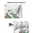 thumbnail image 6 of Tropical Plants 2 Panel Kitchen Curtains for Small Windows, Country Summer Botanical Cactus Plants Bathroom Tier Curtain, Short Window Treatment for Bedroom/Living Room 55"x24", 6 of 6