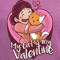 thumbnail image 3 of CafePress - My Cat Is My Valentine T Shirt - Women's V-Neck Dark T-Shirt, 3 of 4