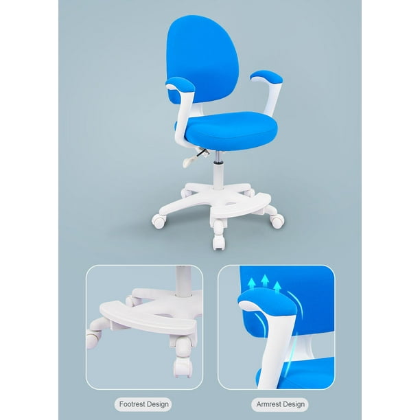 Chaise Bureau enfant junior ergonomique LAB (bleu) - Chaise