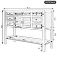 thumbnail image 5 of Veryke 45" Modern Console Table Buffet Table Sideboard with Drawers and Bottom Shelf - Navy Blue, 5 of 8