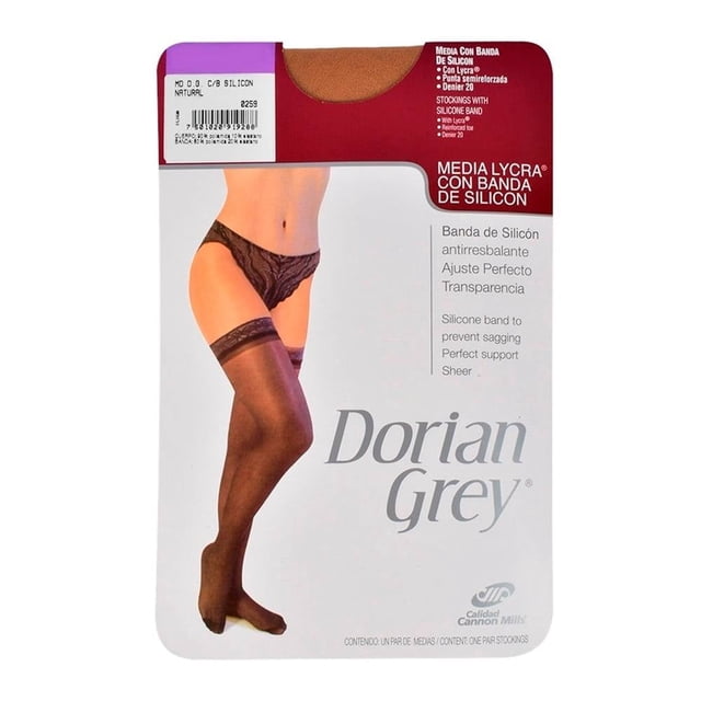 Medias Dorian Grey para Mujer, Liso Beige Talla CH-M