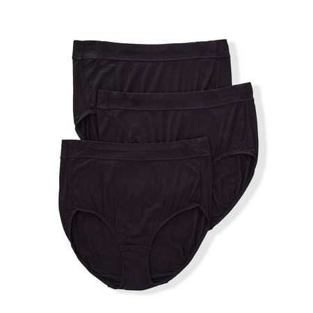 

Women s Bali DFSBF3 Comfort Incredibly Soft Brief Panty - 3 Pack (Black 6)