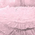 thumbnail image 3 of D.N.G. BEDDINGS 3 Piece 100% Egyptian Cotton Circle Ruffle Comforter Set, 550 GSM Filled Microfiber - King/Cal-King Size, Light Pink Color - 800 Thread Count, 3 of 5