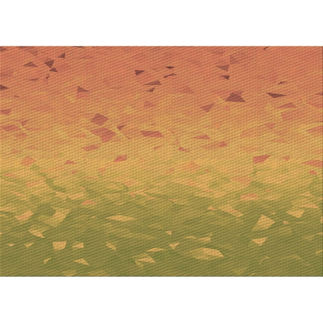 Ahgly Company Tapis d'Intérieur Lavables en Machine, Rectangle, Zone Jaune Transitionnel, 4' x 6'
