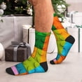 thumbnail image 7 of Vsdgher Colorful Building Blocks Unisex Crew Socks Lightweight Breathable Ventilation Ankle Socks, Mid-calf socks for Daily, 7 of 7