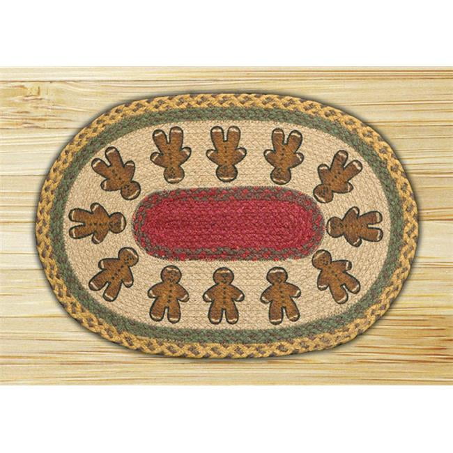 Earth Rugs 48111GBM Gingerbread Men Oval Placemat