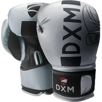 DXM SPORTS Boxing Gloves for Men & Women - Silver & Black, 16oz