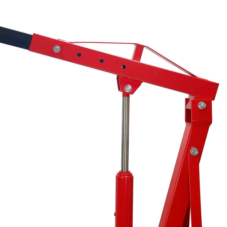 Stark USA Engine Hoist 2 Ton Folding Hydraulic Cherry Picker - Heavy-Duty - Red, 4400 lb