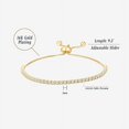 thumbnail image 3 of Pulsera de tenis clásica con circonita cúbica para mujer | Diapositiva ajustable, 3 of 4