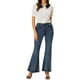 thumbnail image 2 of Blusa de lunares blanca con volantes y lazo en el cuello en V para mujer, INSPIRE CHIC, talla L, 2 of 5