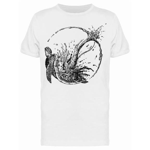 Sketch Turtle Art Tee Men's -Image by Shutterstock