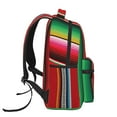 thumbnail image 2 of Horeoi Mexican Serape Blanket Stripes Print Eco-Friendly Lightweight Student Backpack for School Travel - Ergonomic Padded Laptop Compartment & Multi-Pocket Design, 2 of 5