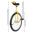 thumbnail image 2 of 24" Yellow Unicycle - Manganese Steel & Alloy Build, 70kg Load, Adjustable Seat, 1.75m+ Suitable, Great for Fitness, Balance Training, Ideal for 7 - 60 Y/O, 2 of 16