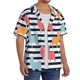 thumbnail image 2 of Balery Colorful Llama Camisa Casual de Manga Corta con Botones para Hombre, Texturizada, Estilo Cubano, para Playa, Verano-4X-Large, 2 of 5