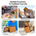 thumbnail image 6 of Allytechgroup Compatible with Magsafe 2 in 1 Detachable Samsung Galaxy S23 Wallet Case, PU Leather RFID Blocking Flip Kickstand with Card Holder for Samsung Galaxy S23, Brown, 6 of 8