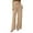 Beige, variant on Yoga Pant Dgankt Women's Fashion Casual Solid Color Split High Waist Loose Mopping Long Cotton Linen Wide Leg Pants