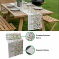 thumbnail image 5 of Colorful Flowers Table Runner - 108 Inch Long, Kitchen Dining Table Runner Dresser Scarves, Spring Floral Leaves Botanical Gray Plaid Farmhouse Decor for Coffee Tables Wedding Party Banquet, 5 of 8