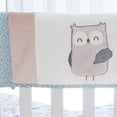 thumbnail image 2 of Levtex Baby - Everly Rail Guard - Appliqued and Embroidered Owl on White Ground - Aqua, Pink and White - Nursery Accessories - Fits Long Side of Standard Crib, 2 of 3