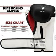 RDX Kids Boxing Gloves for Training & Muay Thai Maya Hide Leather Junior 4oz Mitts for Sparring, Focus Pads, Fighting & Kickboxing Good for Youth Punch Bag, Punching and Grappling Dummy