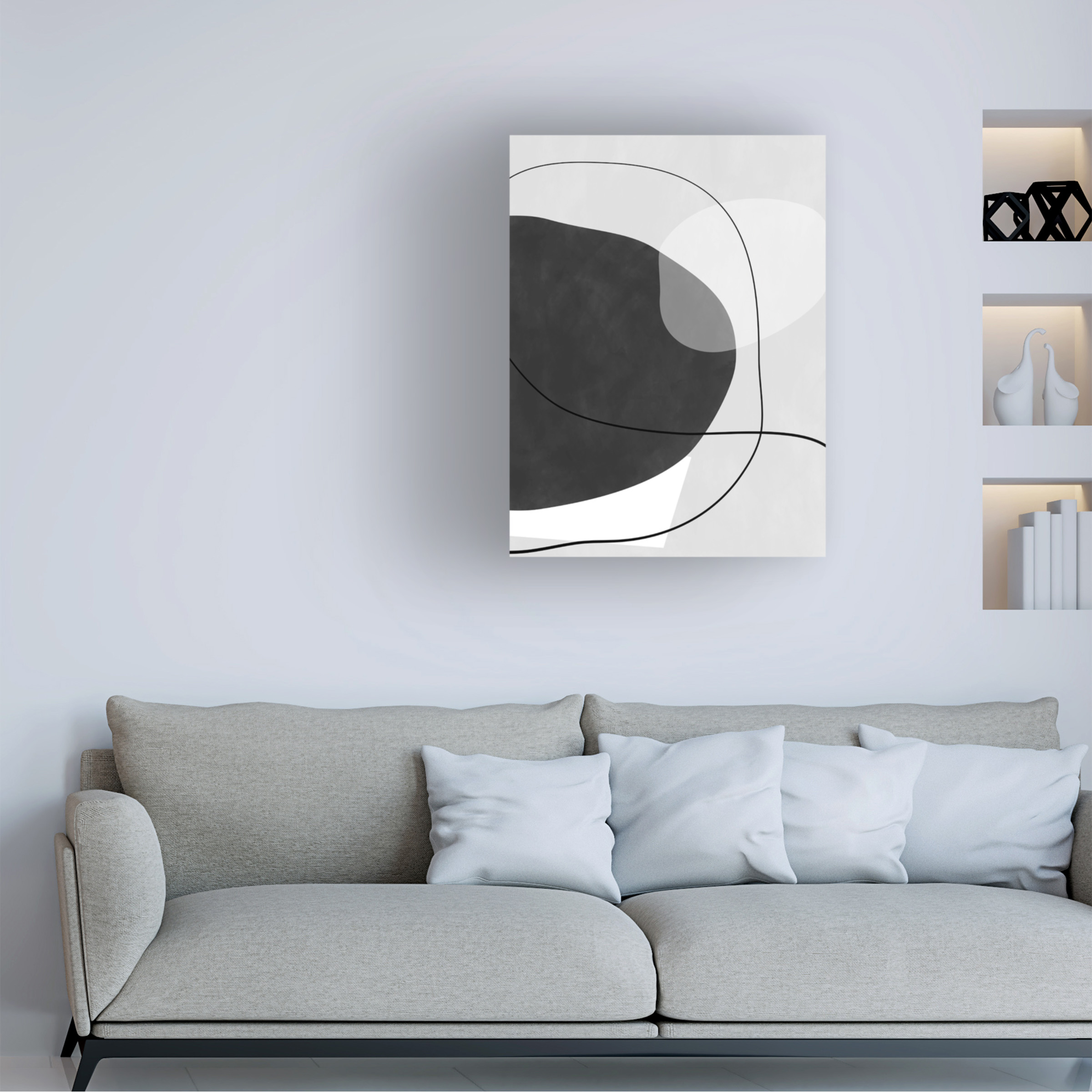 Elena Ristova 'blackawhite39' Canvas Art