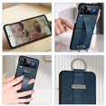 thumbnail image 5 of Leather Case Compatible With Samsung Galaxy Z Flip 4, Anti-fingerprint Adjustable Wrist Strap Kickstand Cover, 5 of 5
