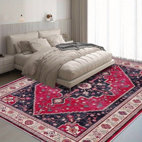 5.3'x7.5' carpet runners non slip carpet mats non slip area rug neutral dining area rug mid century modern area rug
