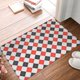 thumbnail image 4 of Balery Red and black argyle Felpudo de franela, resistente a las manchas y a la decoloración, para uso interior y exterior, fácil de limpiar, 40 x 60 cm, 4 of 7