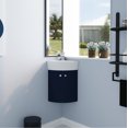 thumbnail image 5 of imerelez Corner Bathroom Vanity Sink Combo for Small Space Wall Mounted Cabinet Set, Ceramic Sink, 5 of 9