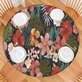 thumbnail image 2 of Pioneer Flower Floral Print Pattern Round Fitted Tablecloth with Elastic Edge,Dining Table Cover Waterproof,Outdoor Round Tablecloth for Camping,Dining,Indoor and Outdoor, 2 of 7