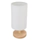 thumbnail image 1 of Lámpara de mesita de noche sencilla, lámpara LED regulable de tela Retro, mesita de noche de madera para dormitorio, 1 of 10