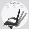 thumbnail image 3 of 2xhome Modern Black High Back Office Desk Chair | Upholstered Ribbed PU Leather with Metal Frame | Adjustable Height, Tilt Lock | Computer Armchair for Home, Conference, Meetings, Set of 1, 1 piece, 3 of 11