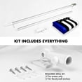 thumbnail image 2 of G128 Combo Pack: 6 Ft Tangle Free Aluminum Spinning Flagpole (Silver) & Thin Blue Line Flag 3x5 Ft, LiteWeave Pro Series Printed 150D Polyester, 4 Corner Brass Grommets | Pole with Flag Included, 2 of 9