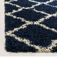 thumbnail image 4 of SAFAVIEH Dallas Logan Geometric Shag Area Rug, Navy/Ivory, 4' x 4' Square, 4 of 8