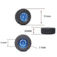 thumbnail image 3 of 1.0 Metal Beadlock Wheel & Rubber Tyres Set For 1/24 Rc Crawler Car Axial Scx24 Fms Fcx24 Trx4m,pin, 3 of 5