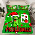 thumbnail image 2 of Homewish Funny Green Cucumber Bed Sheets,Kids Pickleball Game King Sheets,Sport Theme Sheet Set For Boys Kids,Microfiber Bedroom Decor,4 Pieces, 2 of 7