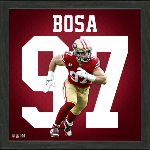 Highland Mint Nick Bosa San Francisco 49ers 13'' x 13'' Impact Jersey Framed Photo
