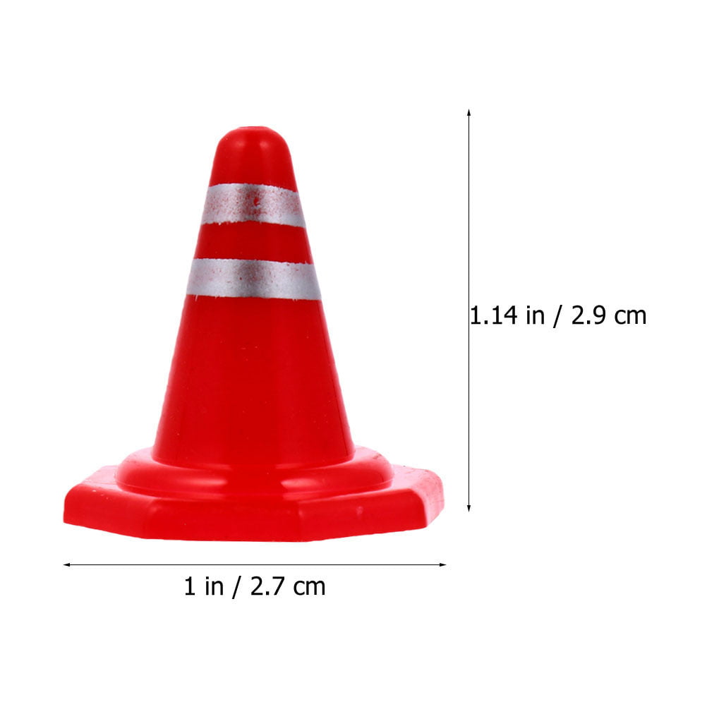 20X Mini Road Cone Sand Table Road Cone Roadblock Sign Simulation Traffic Cone 