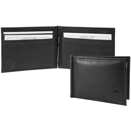 Miami Dolphins Shield Money Clip & Wallet - Black - No Size